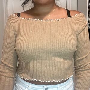 American Eagle Outfitters Women's Brown Sweater